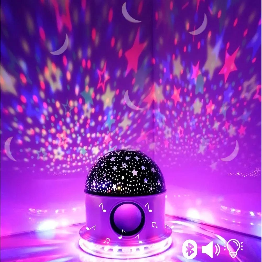 Miniatura 2 de Proyector Lampara Estrellas Parlante